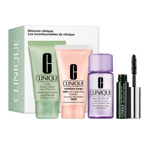 NIB Clinique mini skin care kit + mascara